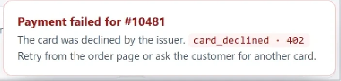 Una ventana fijada de Maxisnap flotando encima del escritorio, mostrando un mensaje de error recortado