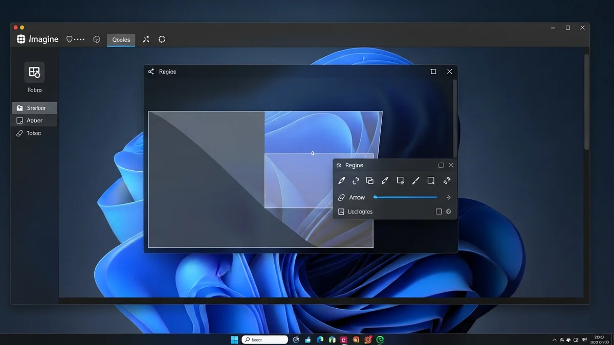 Maxisnap region capture interface on Windows